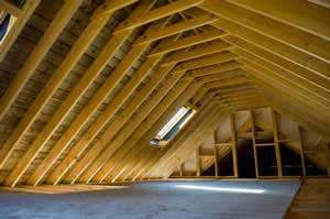 Cutaway view of attic in Fredericksburg
