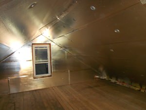 A Charlottesville attic with SuperAttic installed.