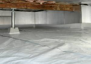 A sealed, insulated, and structurally repaired Keswick crawl space